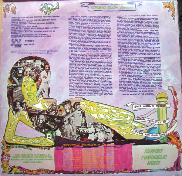 Funkadelic - Cosmic Slop (1973)&lt;br /&gt; “Nappy Dugout”&lt;br /&gt; “You Can’t Miss What You Can’t Measure”&lt;br /&gt; “March to the Witch’s Castle”&lt;br /&gt; “Let’s Make It Last”&lt;br /&gt; “Cosmic Slop”&lt;br /&gt; “No Compute”&lt;br /&gt; “This Broken Heart”&lt;br /&gt; “Trash A-Go-Go”&lt;br /&gt; “Can’t Stand the Strain”