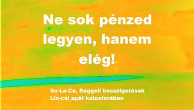 Ne sok pénzed legyen, hanem elég!