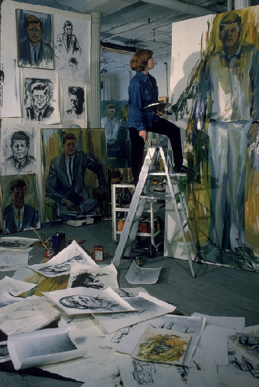 painter_elaine_de_kooning_working_on_john_f_kennedy_painting_in_manhattan_studio.jpg