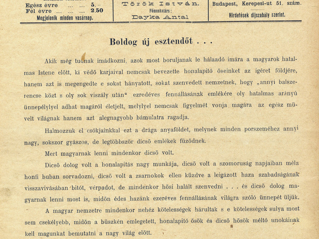 „Nagy ünnep lesz ez!” A Millenniumi Kiállítási Értesítő című lap ígérete