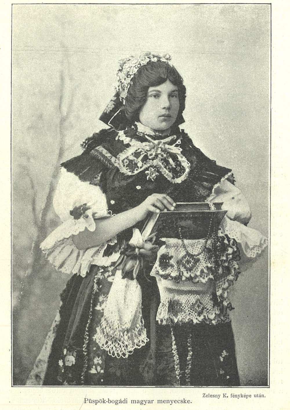 Püspök-bogádi magyar menyecske. In. Várady Ferenc (szerk.): Baranya múltja és jelene, Pécs, Telegdi Á. Ny., 1896–1897. – Törzsgyűjtemény http://nektar.oszk.hu/hu/manifestation/1568619