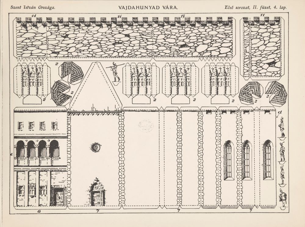 Szent István országa, Budapest, Szent István Társulat, [1920]. Első sorozat második füzet: Vajdahunyad vára Mátyás király korában – Törzsgyűjtemény https://nektar.oszk.hu/hu/manifestation/2606209