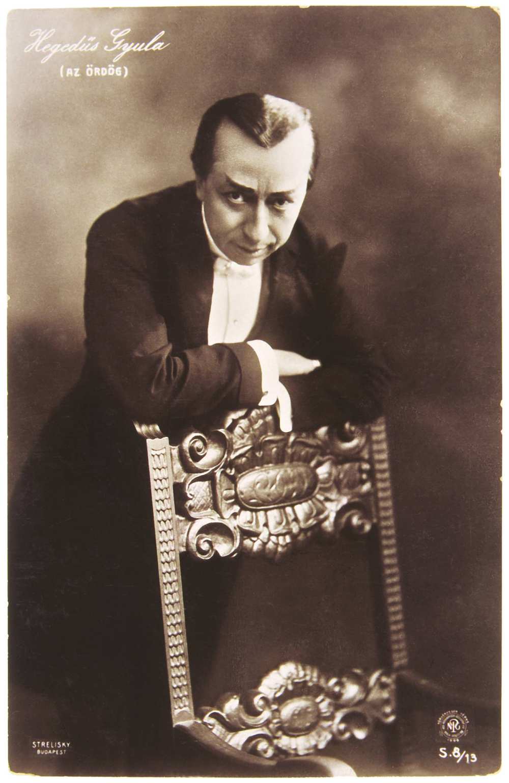 Hegedüs Gyula Az ördög címszerepében, Vígszínház, 1907. Strelisky felvétele – Színháztörténeti és Zeneműtár