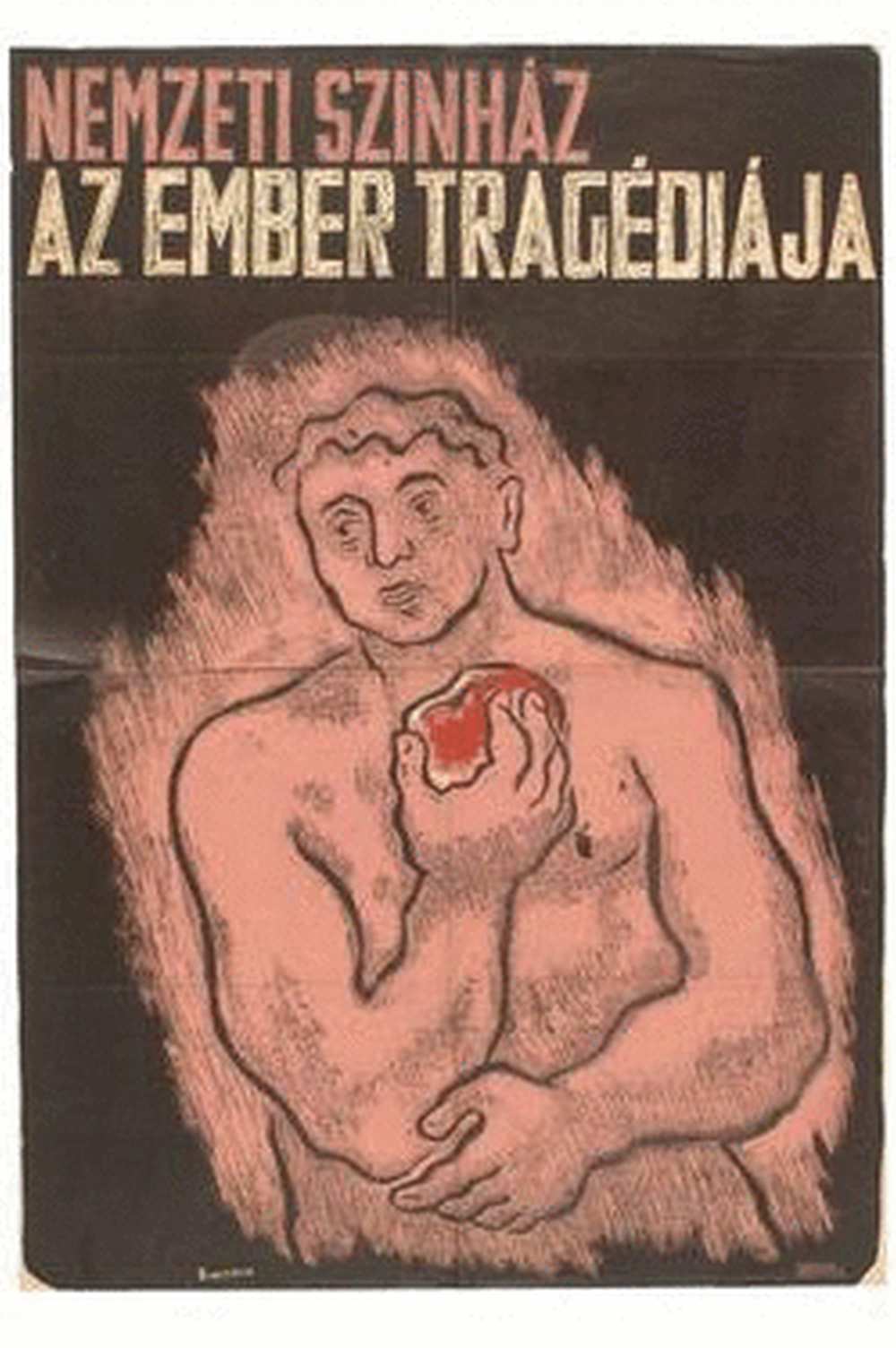 Az ember tragédiája plakátja, 1960. Grafikus Bortnyik Sándor