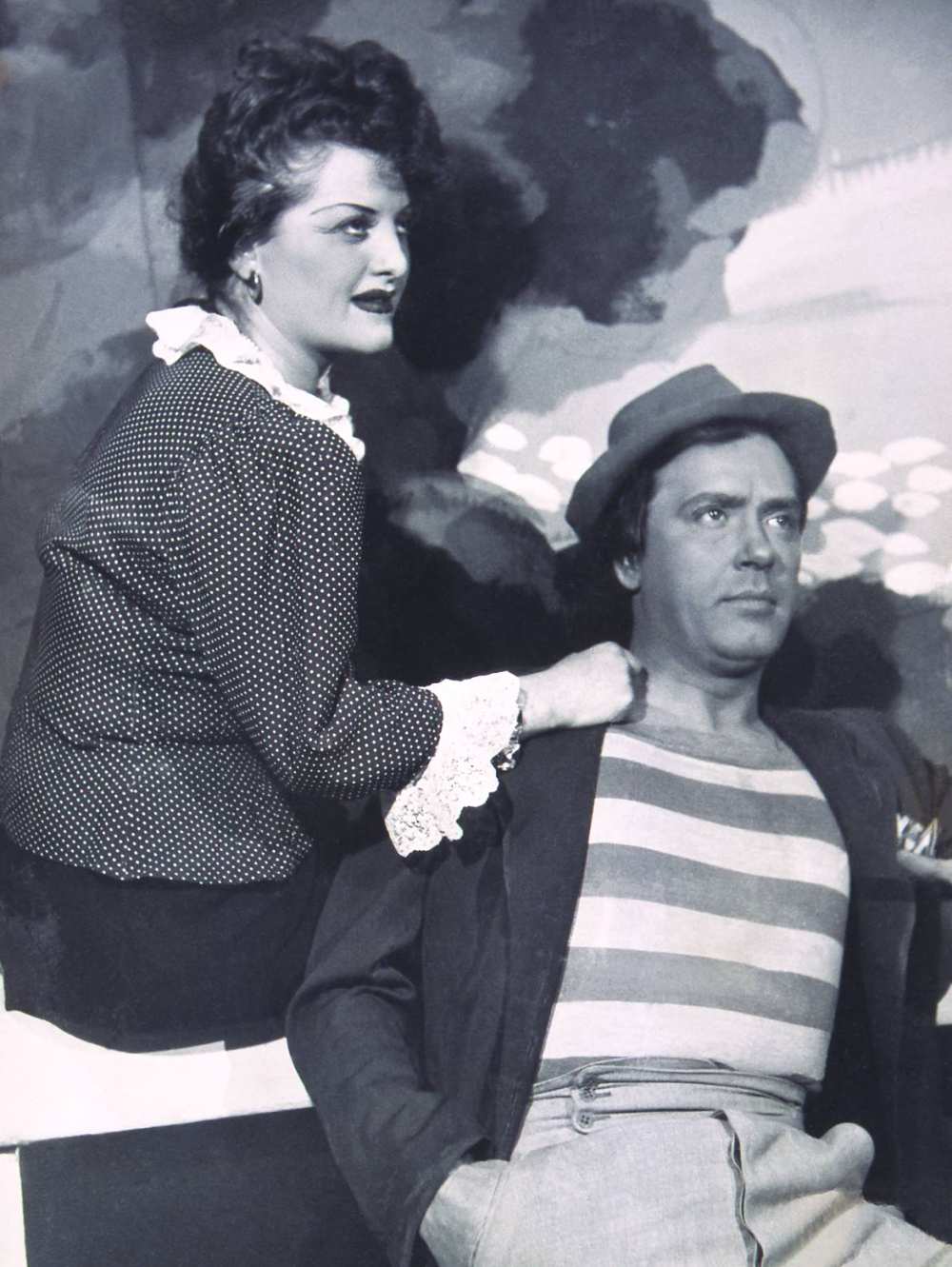 Pogány Margit és Benkő Gyula a Liliomban, Pesti Színház, 1948, Rozgonyi felvétele – Színháztörténeti és Zeneműtár