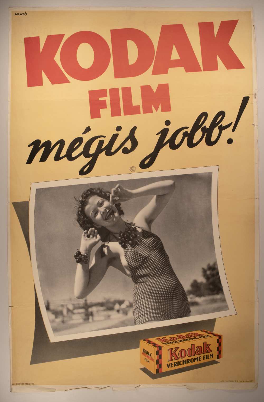 Kodak film mégis jobb! Grafikus: Arató. Jelzet: PKG.1939/320 – Térkép-, Plakát- és Kisnyomtatványtár http://nektar.oszk.hu/hu/manifestation/2877231