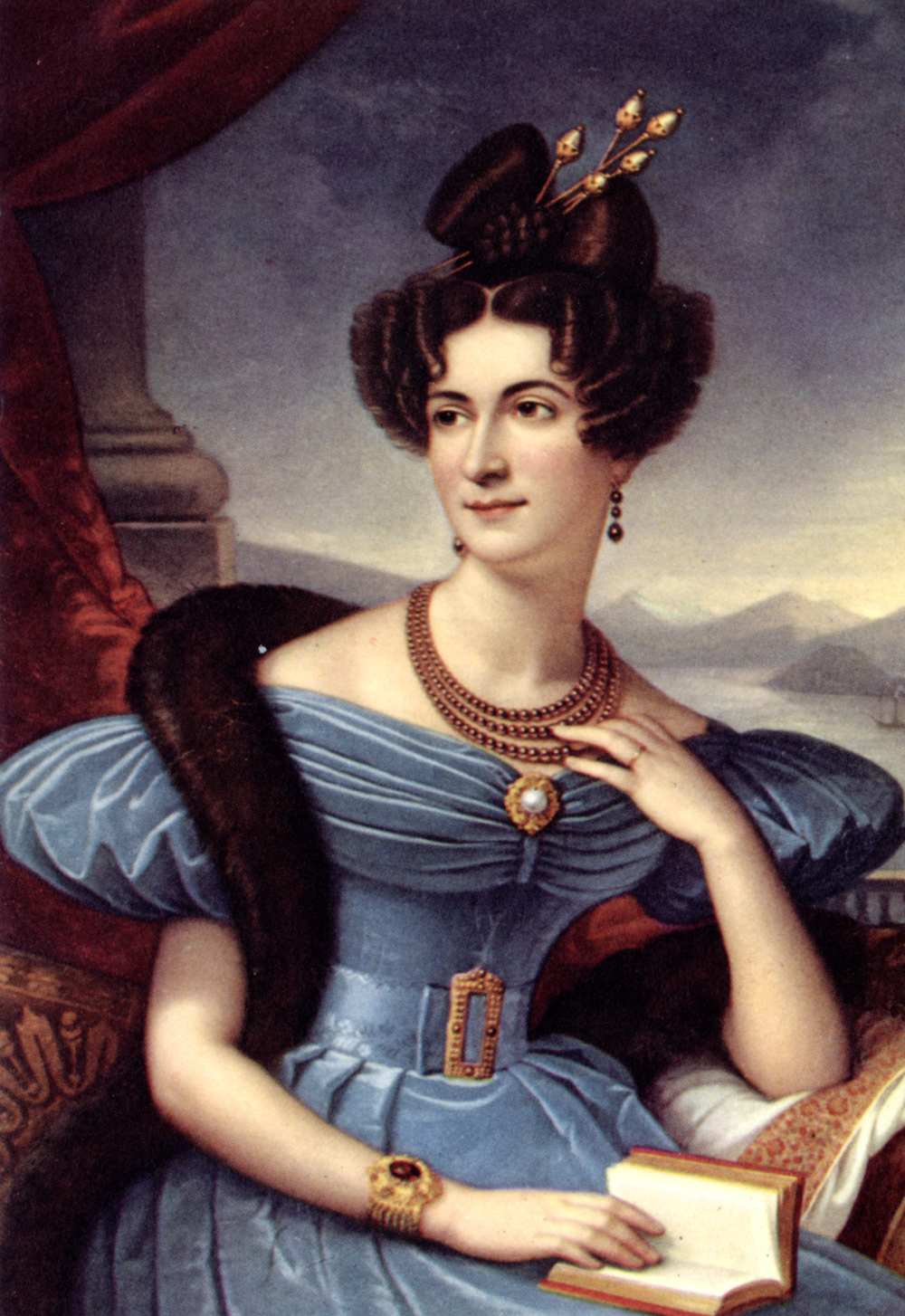 Hayez, Francesco (1791–1882): Sommariva grófnő portréja. Képeslap – Térkép-, Plakát- és Kisnyomtatványtár