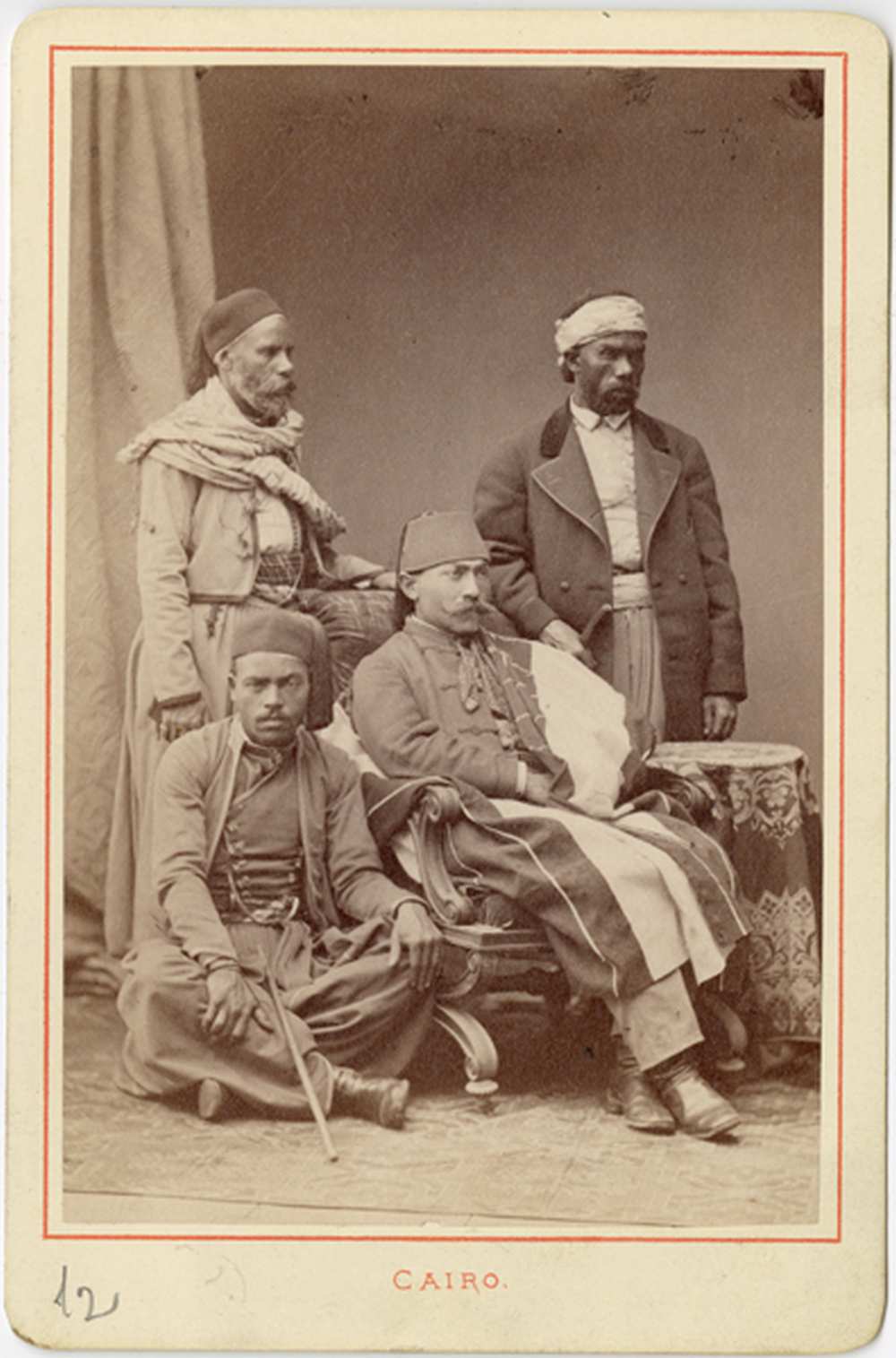Négy egyiptomi férfi – Történeti Fénykép- és Videótár. FTA 1910