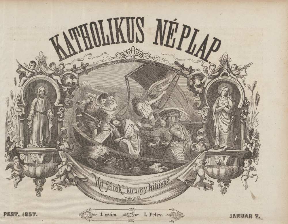 A Katholikus Néplap fejléce, 1857 – Törzsgyűjtemény https://nektar.oszk.hu/hu/manifestation/956020