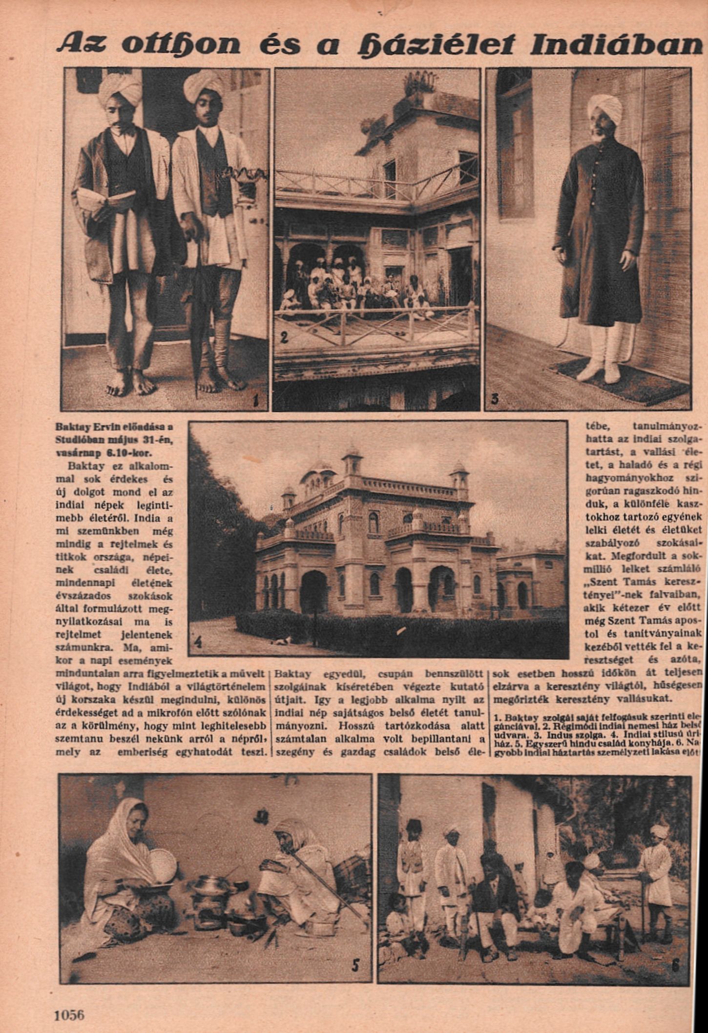 Az otthon és a háziélet Indiában. = Rádióélet. 1931. máj. 29. (22.<br />sz.) p. 1056.