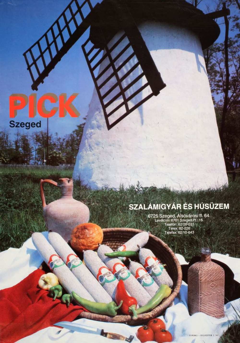 Pick Szeged. Plakát, [1990] – Térkép-, Plakát- és Kisnyomtatványtár. Jelzet: PKG.1990/872