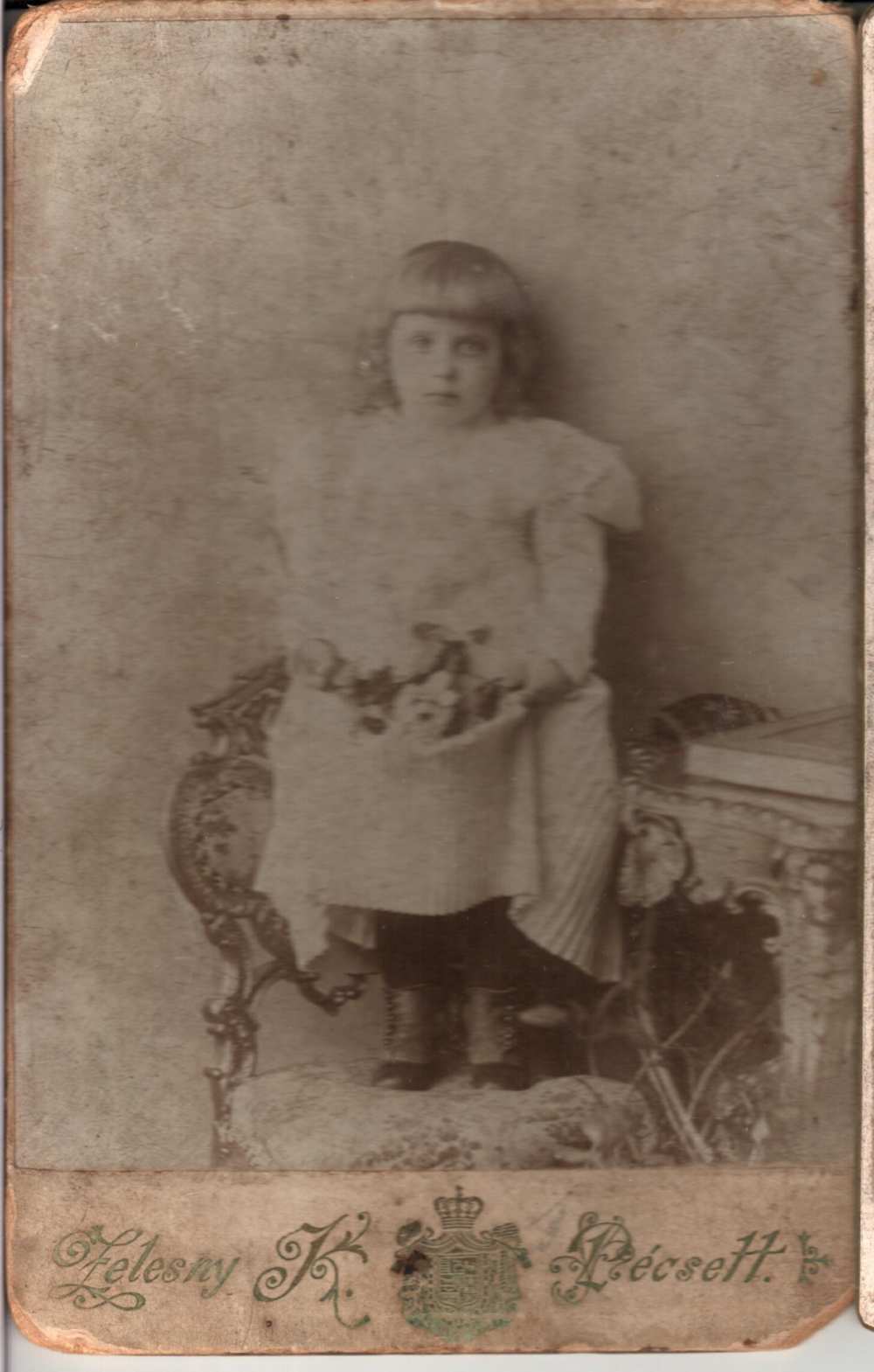 Kislány portré, 1890-es évek. A kép forrása: Magángyűjtemény