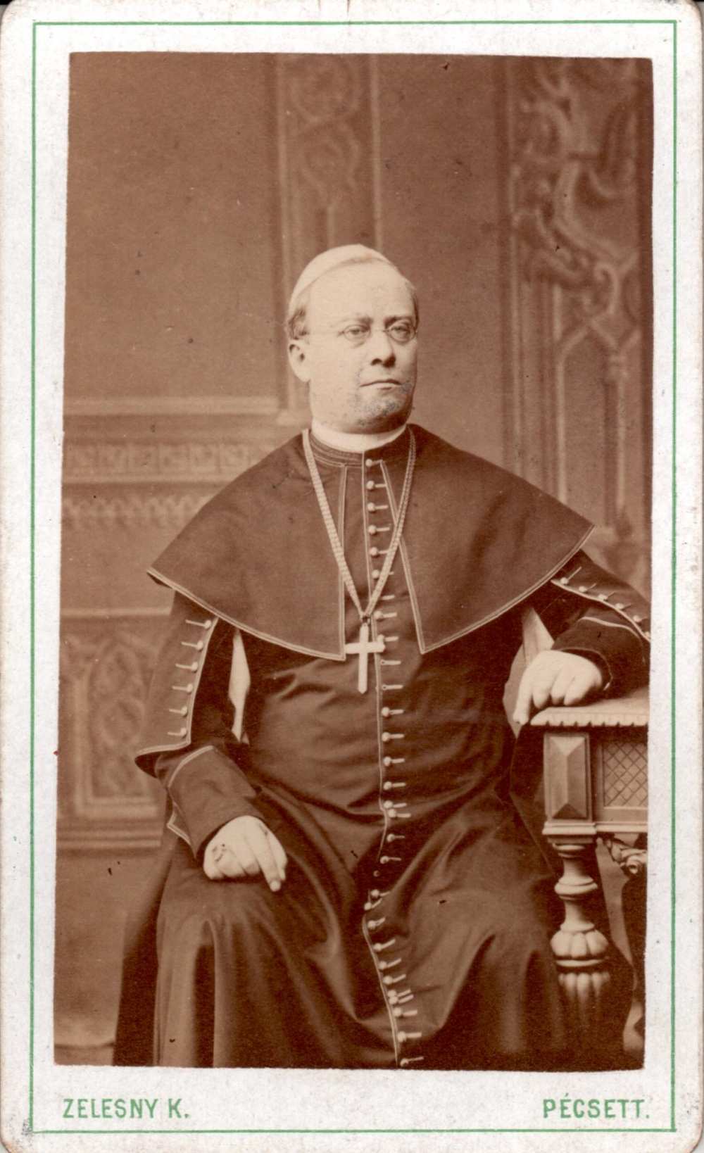 Dulánszky Nándor (1829–1896) pécsi megyéspüspök, 1870-es évek. A kép forrása: Magángyűjtemény