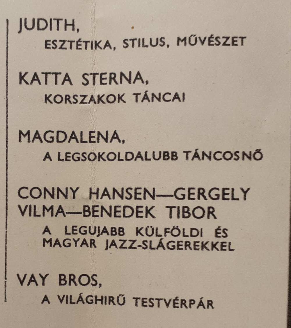 Benedek Tibor jazz-énekes. Az Arizona Csodabár műsora, 1936. Műsorfüzet. Aprónyomtatvány – Színháztörténeti és Zeneműtár