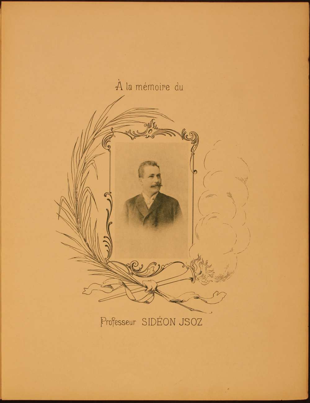 Sideon Isoz (1844–1898) portréja. In. Philippe Farbach: L’éspoir. Romance. [Dal, ének-zongora. Szövege: Sideon Isoz-tól], Budapest, 1898. – Zeneműtár, Z. 66.290