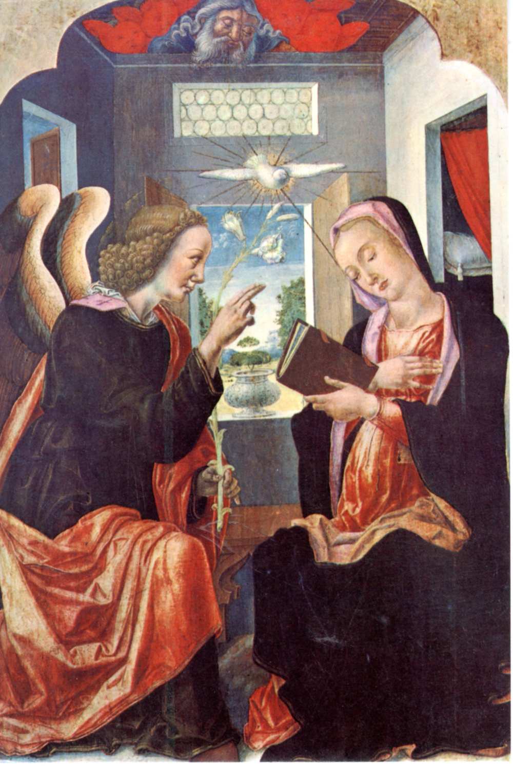 Vivarini, Bartolomeo (kb. 1432 – kb. 1499): Angyali üdvözlet. Olaszország, Bari. Képeslap – Térkép-, Plakát- és Kisnyomtatványtár