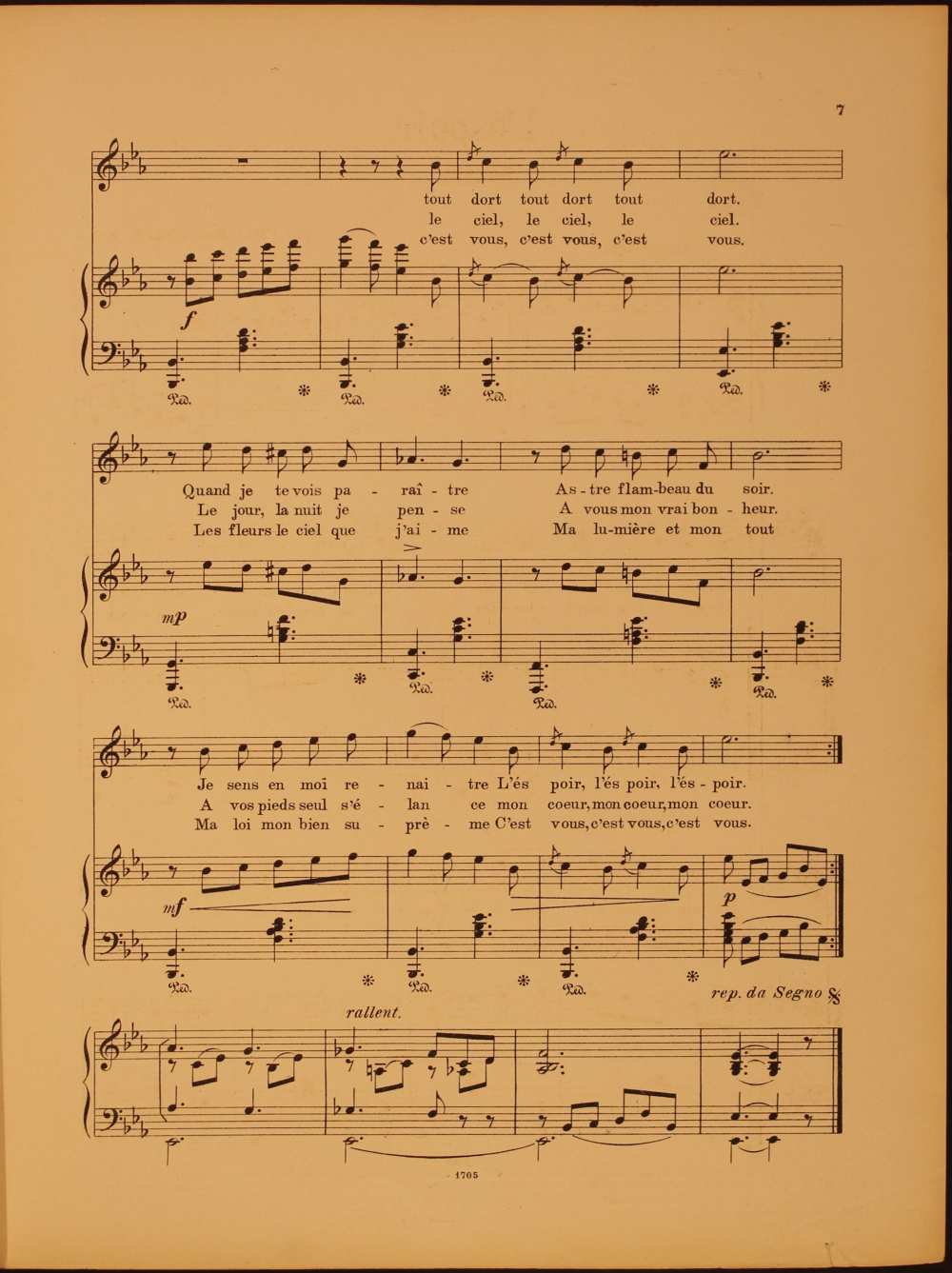 Philippe Farbach: L’éspoir. Romance. [Dal, ének-zongora. Szövege: Sideon Isoz-tól], Budapest, 1898. – Zeneműtár, Z. 66.290
