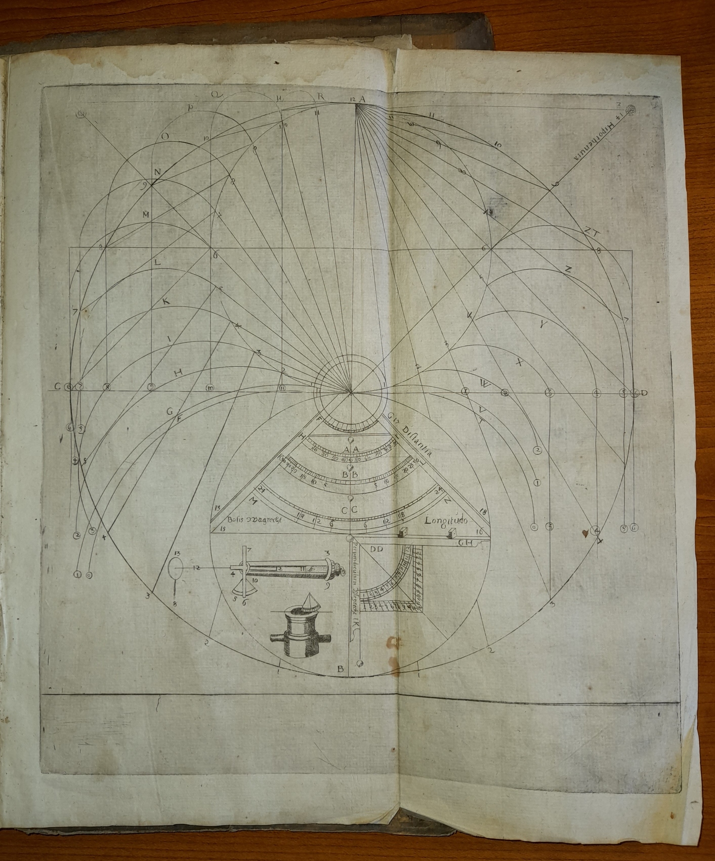 A röppályaszámítást bemutató ábra&lt;br /&gt;&lt;br /&gt;Leonhard Fronsperger: Kriegsbuch, Frankfurt am Main, Sigmund Feyerabends Erben, 1596. MNMKK OSZK RNYT Ant. 1036