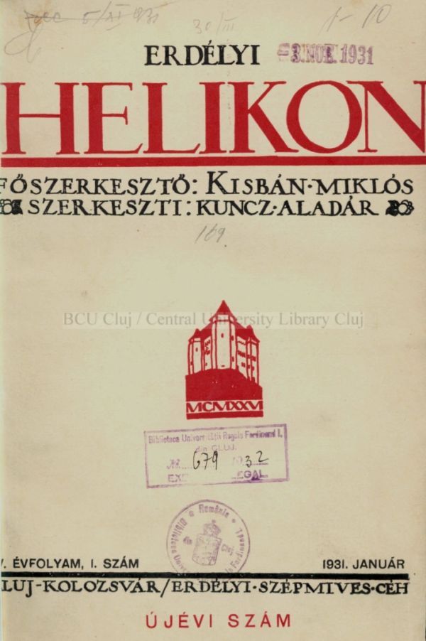 Az Erdélyi Helikon folyóirat. A kép forrása: Digitéka. Erdélyi Digitális Tudománytár oldala https://digiteka.ro/publikacio/erdelyi-helikon