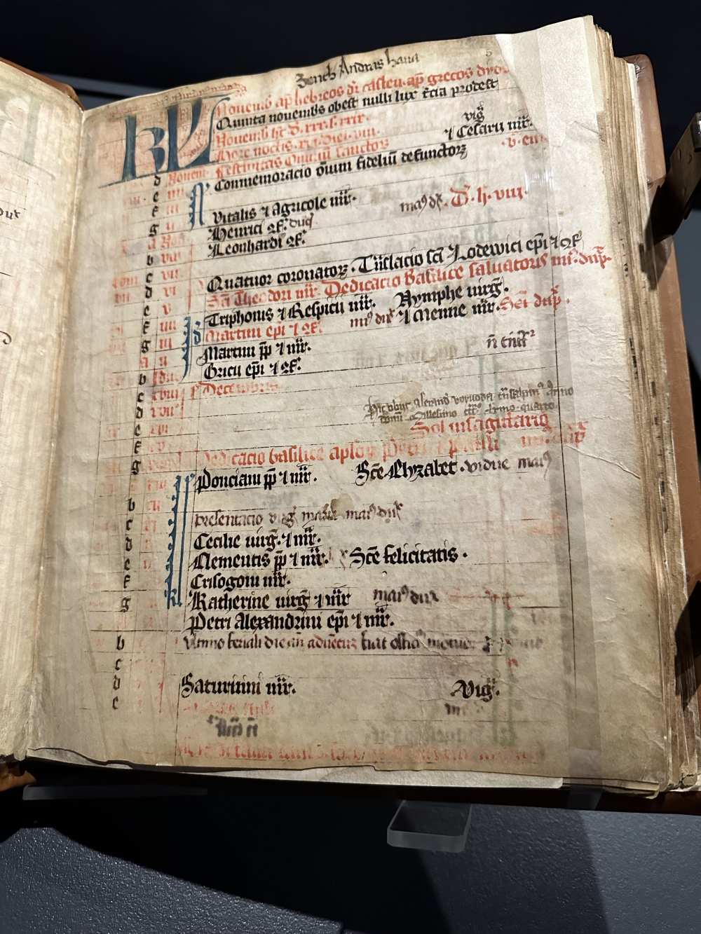 Ferences zsoltároskönyv, a 14. század második fele. Cod. Lat. 366. Részlet – Kézirattár.  Fotó: Lewalt-Jezierski Zoltán