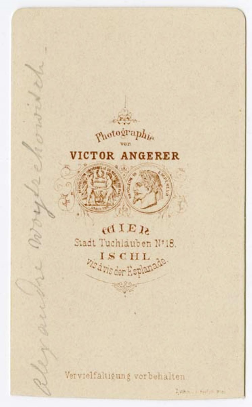 Victor Angerer: Alexandre Woytzchowitch portréja. Verzó. Jelzet: FTA 2683. – Történeti Fénykép- és Videótár