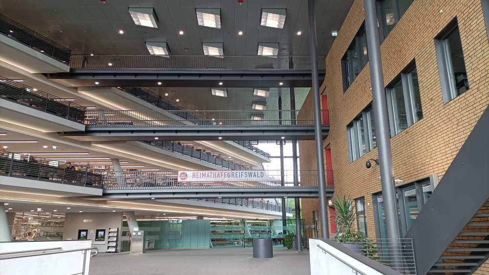 EODOPEN projekt 7. találkozójának helyszíne az észak-németországi greifswaldi egyetemi könyvtár.