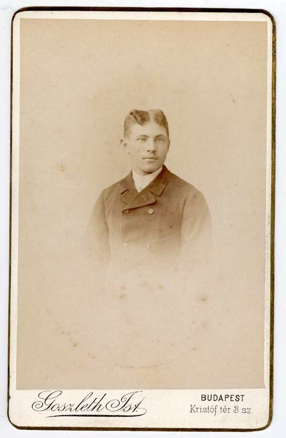 Fiatalember mellképe, 1880–1906. Jelzet: FTA 01860 – Történeti Fénykép- és Videótár