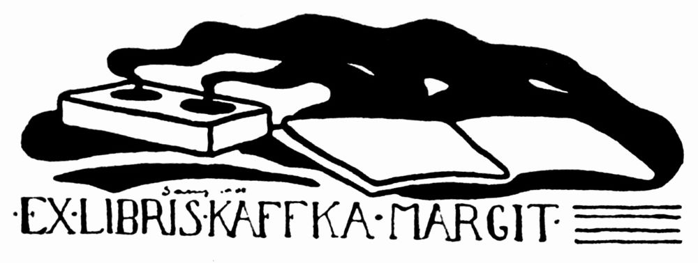 Kaffka Margit ex librise (1906), grafikus: Sassy Attila. Jelzet: Exl.K/22 – Térkép-, Plakát- és Kisnyomtatványtár