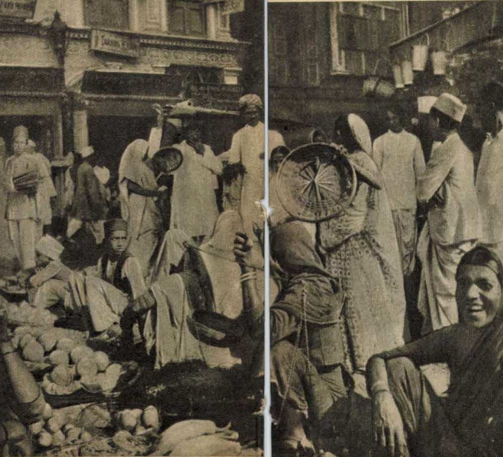 A gyümölcspiac Bombayban. Baktay Ervin: Az indiai nemzeti mozgalom. In: Képes Vasárnap (A Pesti Hírlap Képes Melléklete), 1940. 12., 8.– Törzsgyűjtemény https://nektar.oszk.hu/hu/manifestation/1018750
