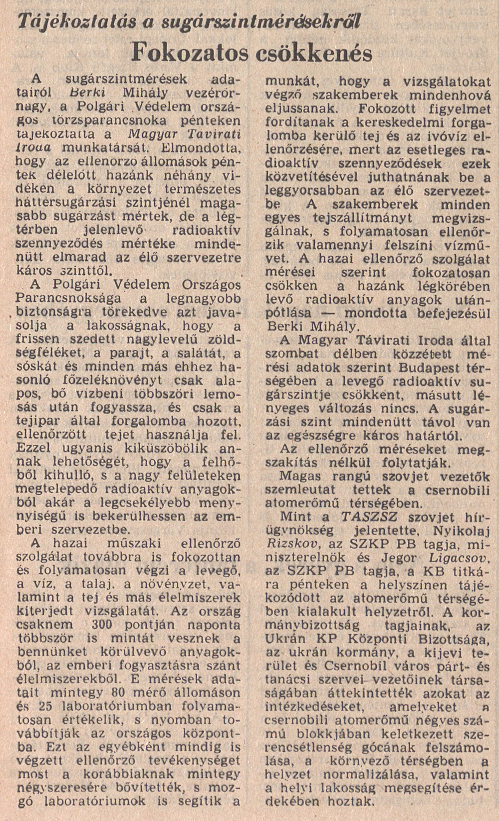 Magyar Nemzet 1986. május 4. 2. oldal. OSZK Törzsgyűjtemény