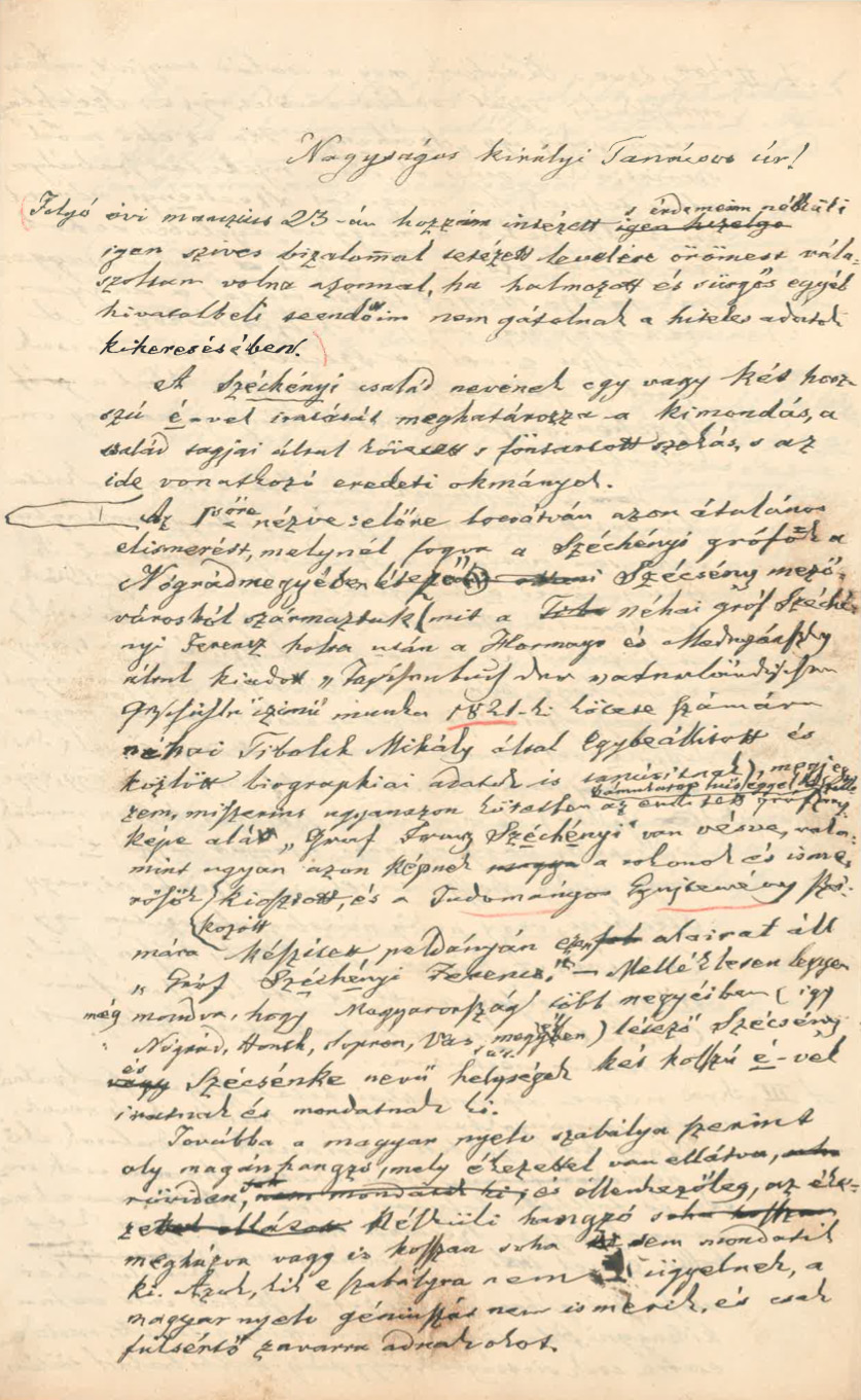 Mátray Gábor jegyzete 1874. április 18. – OSZK Irattár