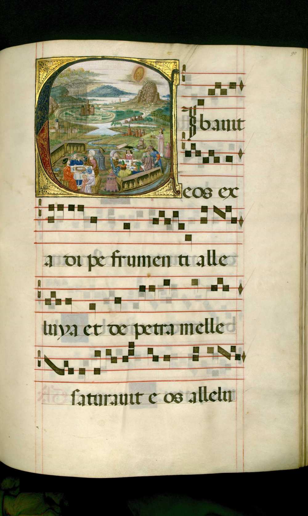 Részlet a Mátyás-gradualéból, Buda, 1480 körül. Cod. Lat. 424 – Kézirattár