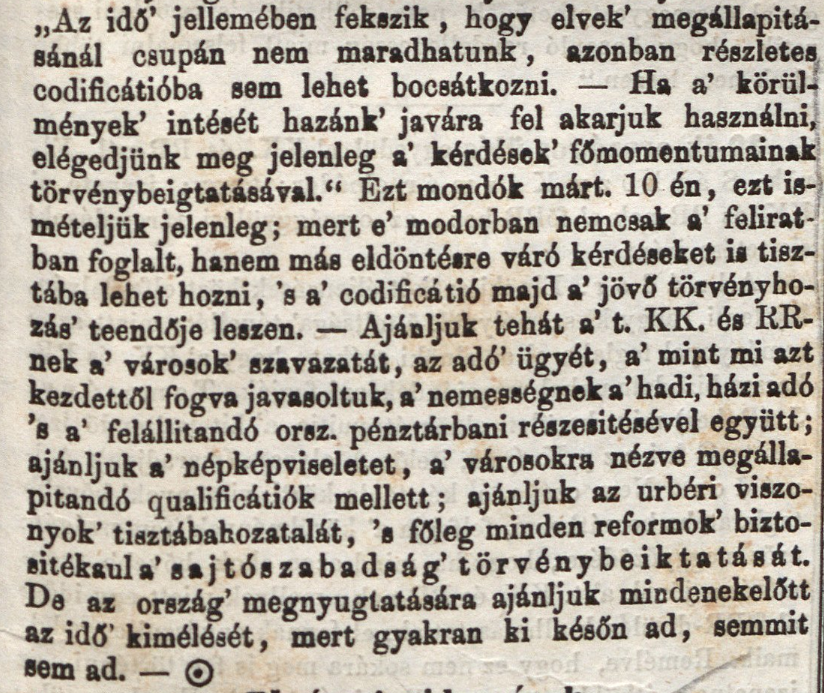 Pesti Hírlap, 1848. március 16. 1054. sz. – Törzsgyűjtemény 