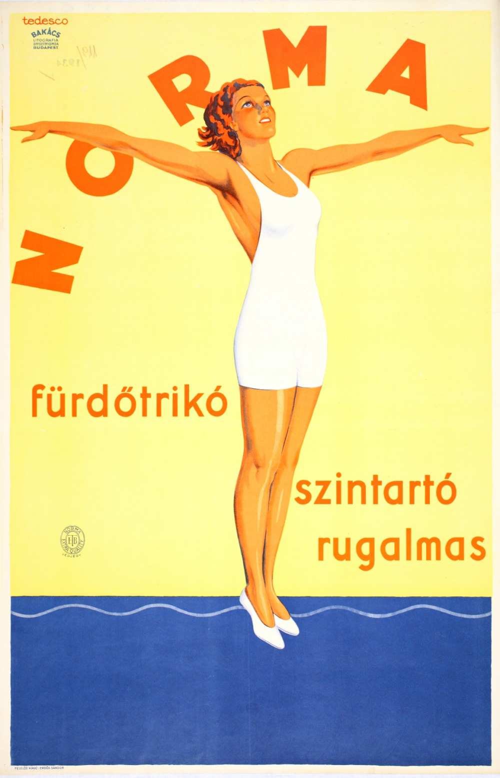 Norma fürdőruha. Jelzet: PKG 1935/117. – Térkép-, Plakát- és Kisnyomtatványtár