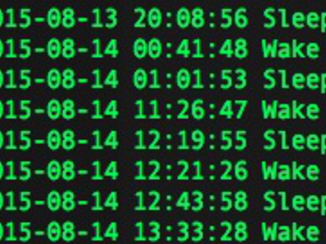 OSX: How to find out machine sleep and wake times?
