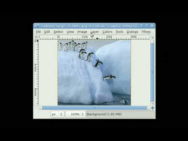 GIMP: szelektív átméretezés