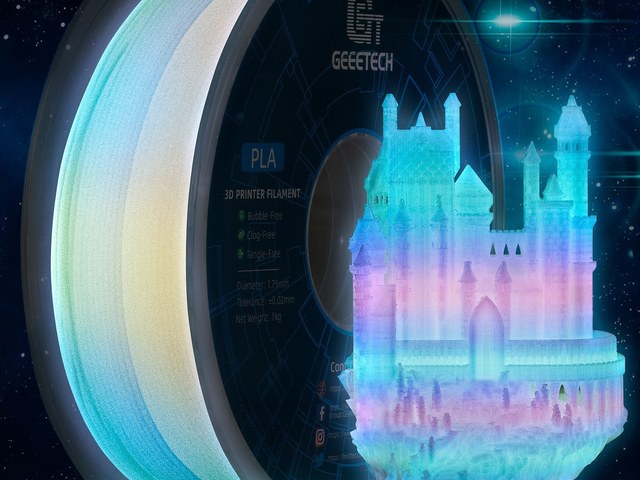 Különleges világító Geeetech Luminous PLA Filament 3D nyomtatókhoz
