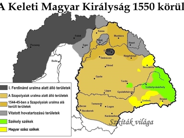 A Magyar királyság 1550 körül