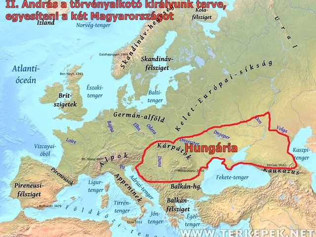 II. András királyunk terve a két Magyarország egyesítése