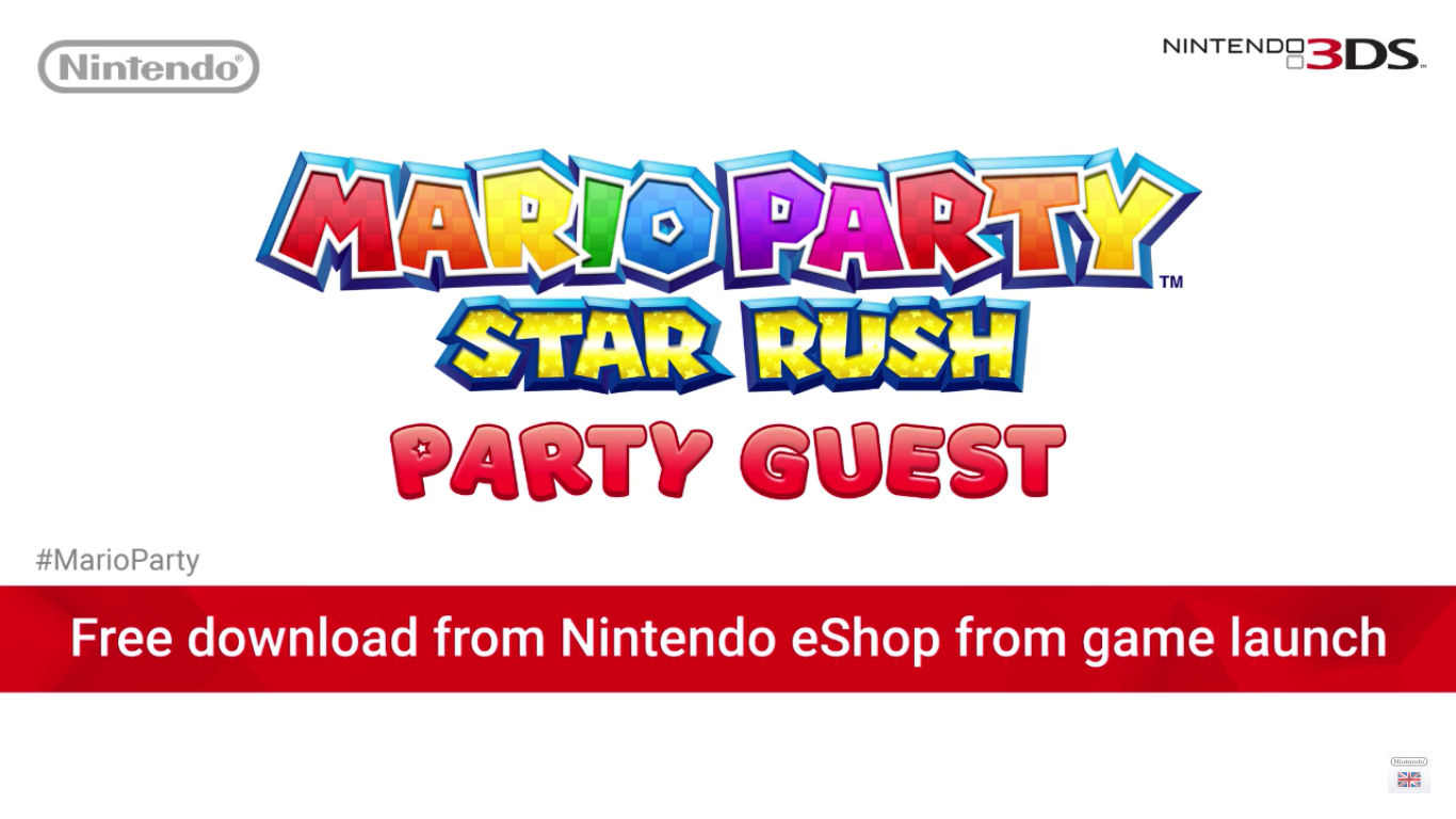 A Mario Party: Star Rush Party Quest verzió ingyenesen letölthető lesz az eShop-ból - ezen cím segítségével néhány játékmódban lehetősége lesz azoknak is együtt játszani más játékosokkal, akiknek nincs meg a játék eredeti példánya.