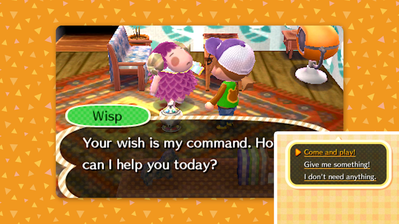 Wisp ezután azzá a karakterré változik, aki a kártyán szerepel, így megtudod hírvi az adott állatot a kempingbe.