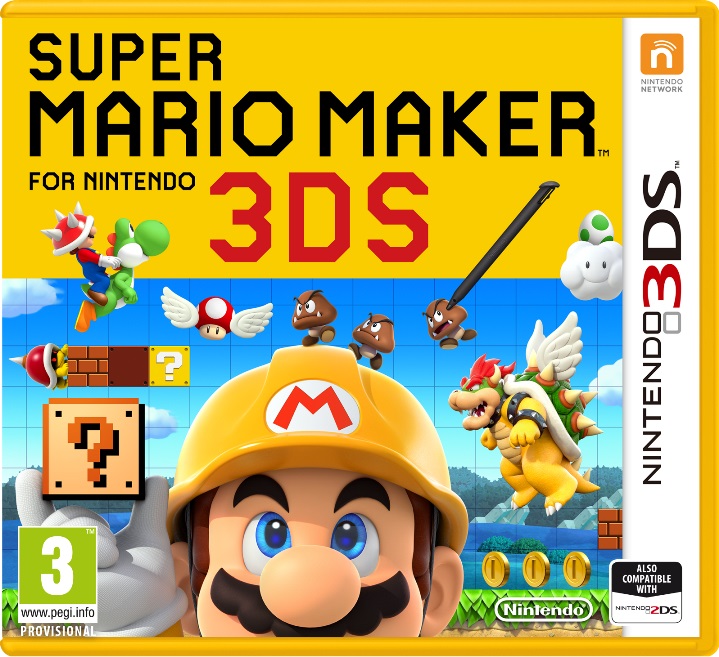 A Super Mario Maker for Nintendo 3DS a Wii U-s változathoz hasonlóan sárga dobozban érkezik majd.