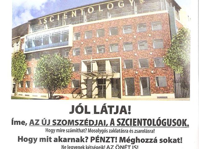 Nem örülnek a XIII. kerületben a szcientológusoknak