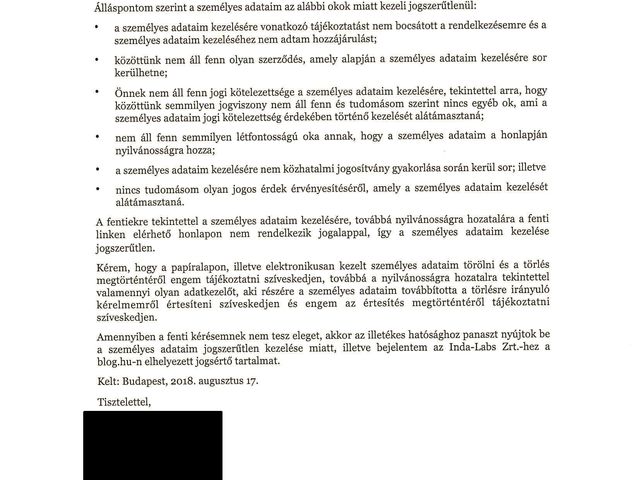 Neve eltávolítását kéri ügyvédi levélben egy szcientológus üzleti tanácsadó