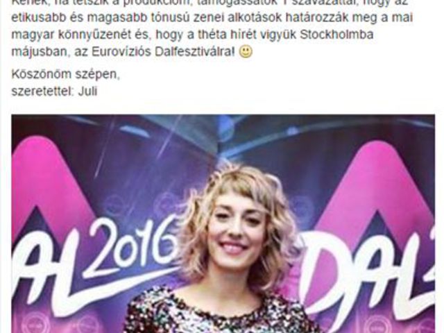 Celebhíradó: szcientológus Horányi Juli, a Dal egyik versenyzője