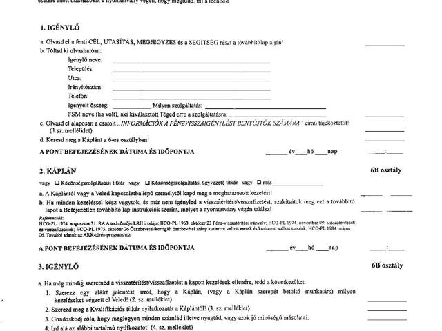 A pénzvisszakérési folyamat teljes dokumentációja