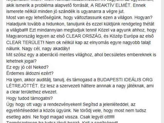 A szcientológia auditálás végeredménye