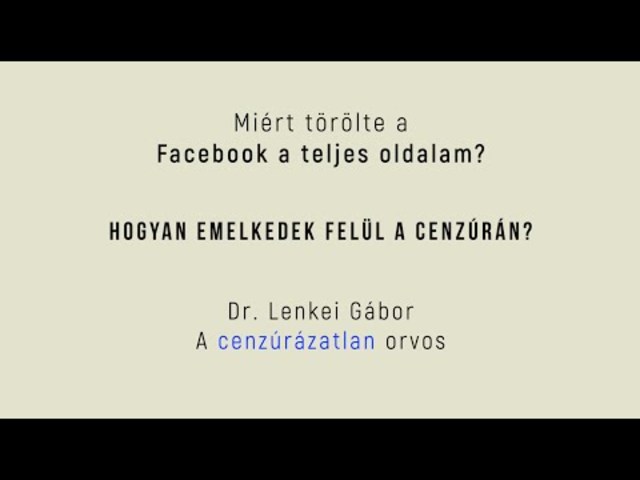 Lenkei Gábor "csattanós" válasza a Facebooknak