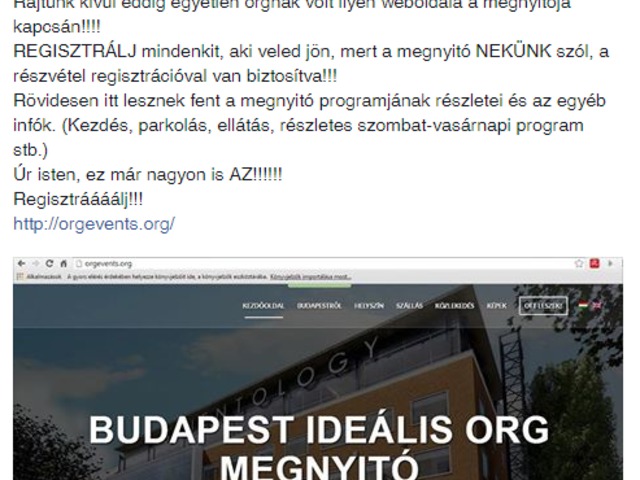 HIVATALOS: Lett egy dátuma az ideális org megnyitójának. Vagy kettő.
