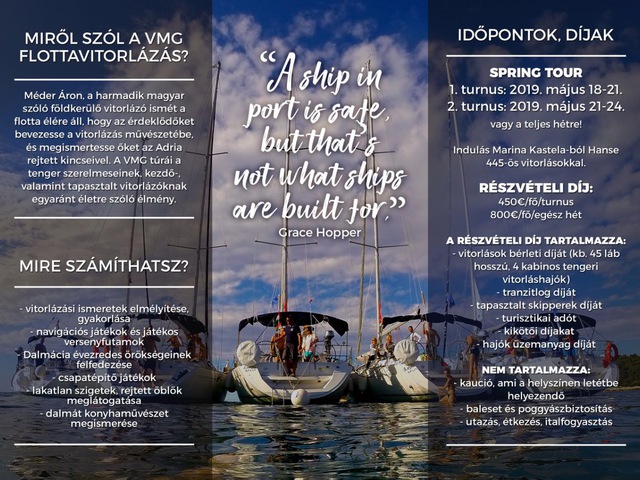 4 napos VMG flottavitorlázás az Adrián